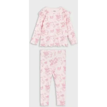 Dívčí spodní prádlo Sinsay - Dvoudílná pyžamová souprava - pastelová růžová - 434EV-03X - 434EV-03X-80