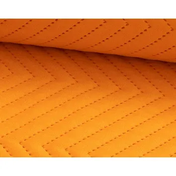 mandarinková sametová prošívaná látka Lucrezia