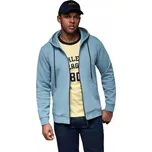 Rozepínací mikina s kapucí světle modrá OM-SSZP-0213 V4 vel. S