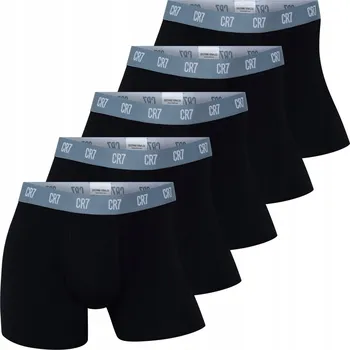Boxerky CR7 5-balení pánských boxerek – černé, prémiová bavlna, elastický pas L