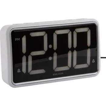 Hodiny Budík, stolní hodiny do kanceláře, ložnice bílé NEW RETRO