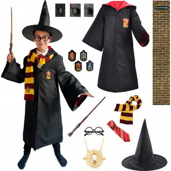 Karnevalový kostým KOSTÝM 12 DÍLŮ sada HARRY POTTER 9-10 LET plakát 9 3/4 POSTER 134-140