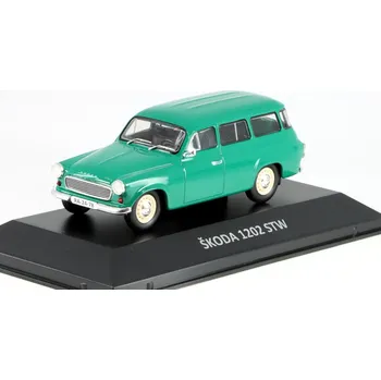 autíčko Škoda 1202 STW 1964 1:43 - ŠKODA DeAgostini časopis s modelem #21 Škoda 1202 - kovový model