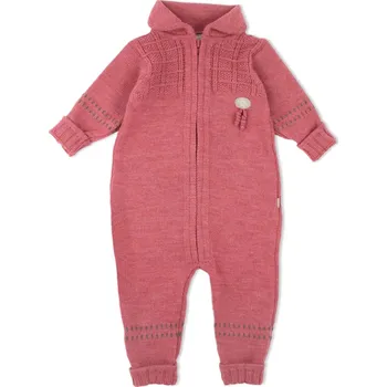 Kojenecký overall Dětský merino overal Classic "Cerise" Lillelam VELIKOST: 74/9 měsíců