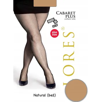 Dámské punčochy Černé kabaretky Punčocháče Lores Cabaret Plus 20den Nero, velikost 7/8