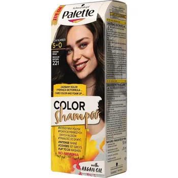 Šampon Palette Hair Color Šampon 221 Středně hnědá