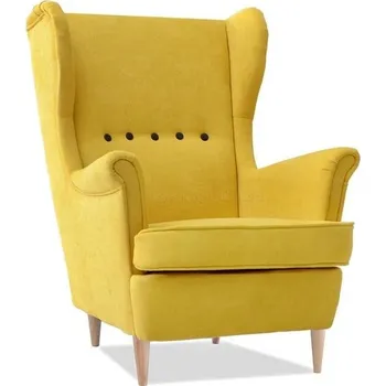 Křeslo MPT Křeslo ušák Malmo - žluté Cenová skupina: Odstín dřeva nožičky