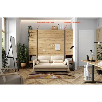 Ložnicová sestava Lenart Postranní / dělící lišta Bed Concept s LED páskem - výběr variant Cenová skupina: Postranní / dělící lišta Bed Concept