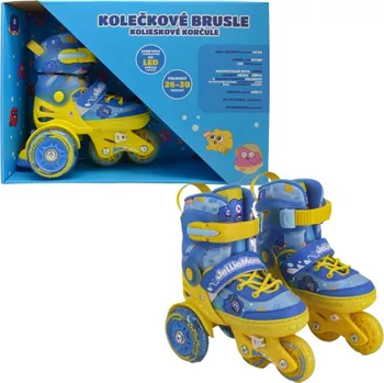 Kolečkové brusle Dětské svítící kolečkové brusle - Modré (vel. 26-30)