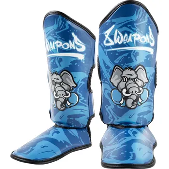 Chránič holeně pro bojový sport DĚTSKÉ chrániče holení a nártů 8 WEAPONS - Jipe - modré Velikost: S/M