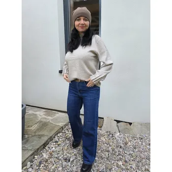 Dámské džíny Široké džíny s páskem modré Velikost: L