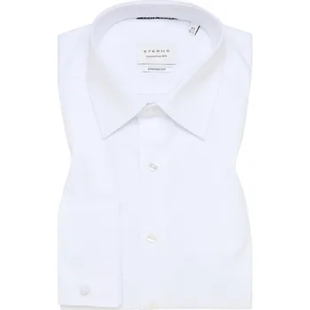 Společenská košile na manžetové knoflíčky Eterna Comfort Fit Twill neprůhledná bílá 8817_00E49E velikost: 41, délka rukávu: dlouhý rukáv