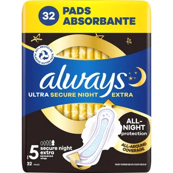 Menstruační vložka Vložky ALWAYS Ultra Secure Night Extra Velikost 5 (32 kusů)