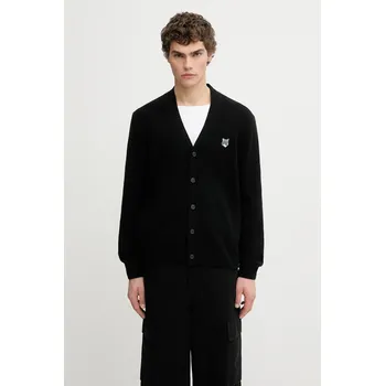 Dámský svetr Vlněný kardigan Maison Kitsuné Fox Head Lambwsool Comfort, M, černá, 99X