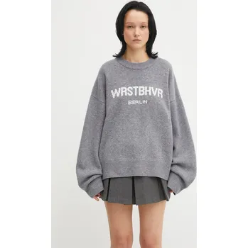 Dámský svetr Vlněný svetr WRSTBHVR Eliam dámský, šedá barva, U7025GT.3020, L, 90X