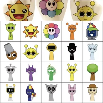 Odstranitelné tetování Dětské dočasné tetování - SPRUNKI - 20 ks (Značka: SPADABRAVO)