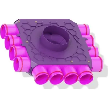 Vzduchotechnické potrubí Rozdělovač jednostranný jednořadový 16x75/160 (4+4+4+4), MAX-VENT