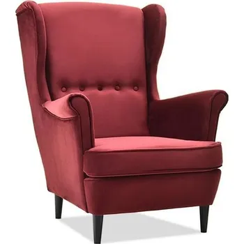 Křeslo MPT Křeslo ušák Malmo - velur bordó Cenová skupina: Odstín dřeva nožičky