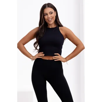 Bezešvý tank top Ballance černý Velikost: M/L