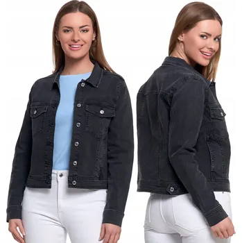 Podprsenka Dámská džínová bunda klasického střihu (katana) MORAJ, bavlněná, hladká, GRAFIT, velikost XL