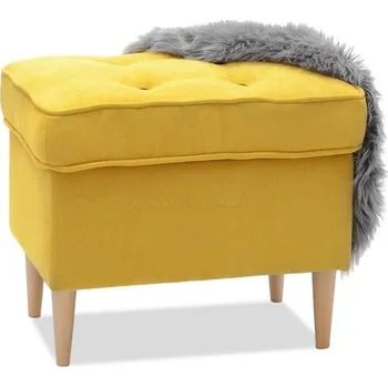 Taburet MPT Podnožka Malmo - žlutá Cenová skupina: Odstín dřeva nožičky