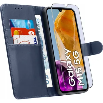 Pouzdro na mobilní telefon Flipové pouzdro KrainaGSM pro Samsung Galaxy M15 modré