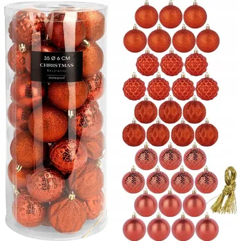 Vánoce Vánoční Koule hladká mix 6 cm 35 ks