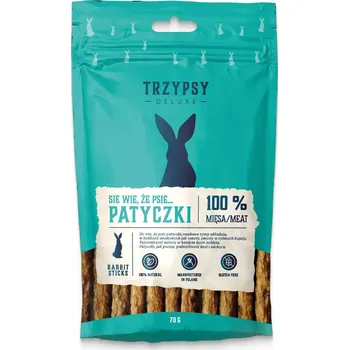 Pamlsek pro psa TRZYPSY deluxe KRÁLIČÍ TYČINKY 70g 100% maso