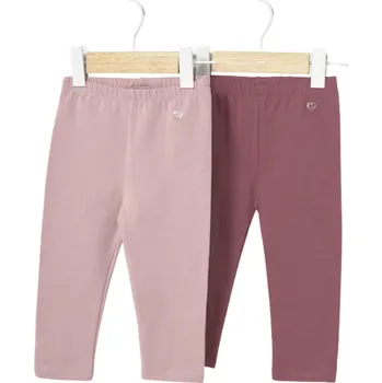 MAYORAL dívčí legíny 2ks Basic starorůžová, vínová vel. 86 cm