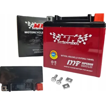 Motobaterie Gelový Akumulátor 12V WM 5Ah 70A WTX5L YTX5L Gel Moto Skútr ATV Cross Čtyřkolka