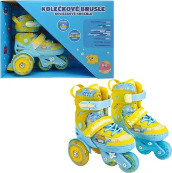 Kolečkové brusle Dětské svítící kolečkové brusle - Žluté (vel. 26-30)