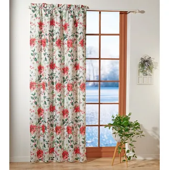 Vánoční dekorace Závěs Lesklé Vánoce červená