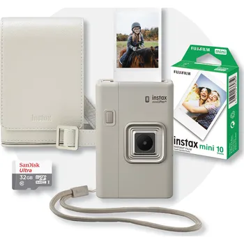 Digitální kompakt Instax mini LiPlay+ StartSet Sand Beige