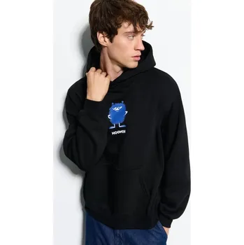 Pánská móda Mikina s kapucí a potiskem Moomin - S - House - černá - 966GT-99X