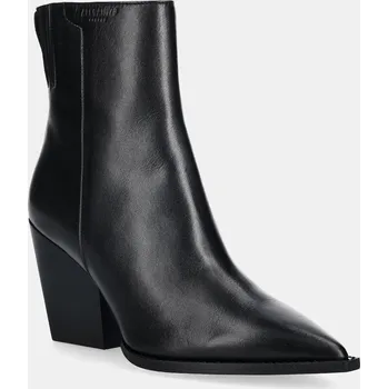 Dámské kozačky Kožené kotníkové boty AllSaints Rizzo Boot dámské, černá barva, na podpatku, W025FD 99X, EUR 40