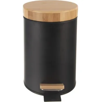 Odpadkový koš ORION Koš odp. kov/UH s pedálem+bam.víko BLACK 3 l