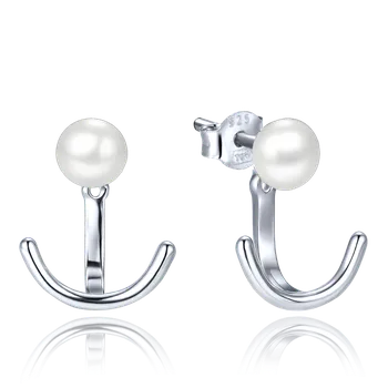 Náušnice MINET Stříbrné náušnice s přírodními perlami JMAS7060SE00