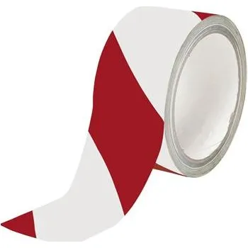 FOLTEC výstražná páska červená/bílá 50 mm x 33 m