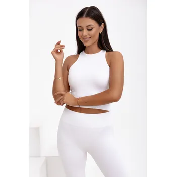 Bezešvý tank top Ballance bílý Velikost: XS/S