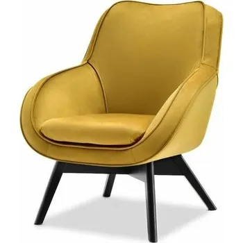 Křeslo MPT Křeslo Mers, žlutý velur/bukové podnoží Cenová skupina: Odstín dřeva nožičky