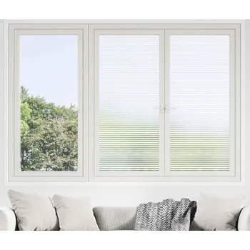 Okenní dekorace vidaXL Samolepicí okenní fólie Mléčné pruhy 90 x 500 cm PVC [3394626]