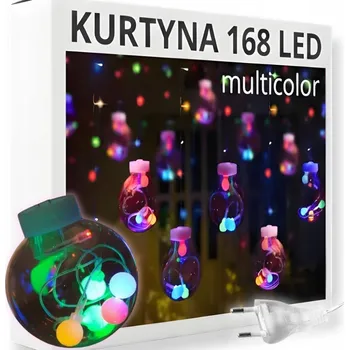 Vánoce VÁNOČNÍ SVĚTÝLKA SVĚTELNÝ ZÁVĚS KOULE VÁNOČNÍ BAŇKY LED GIRLANDA MULTICOLOR