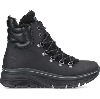 Dámské kozačky Dámské zimní kotníkové boty s kožíškem RIEKER 48030-00 černé 990403-01 #Velikost: 38