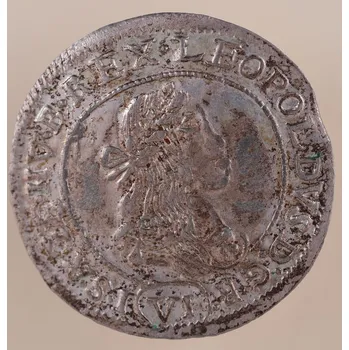 Mincovna Kremnica Leopold I. – 6 krejcar 1672, Kremnica 2,98 g