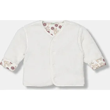 Kojenecká fleecová mikina United Colors of Benetton 3EKNA501R.G.W.Seasonal bílá 00X, vel. 68