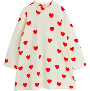 Dámské šaty Dětské velurové šaty Mini Rodini Hearts 26150102 bílá 00X, vel. 128-134
