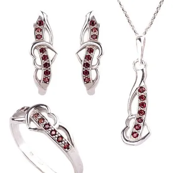 Souprava šperků granát souprava Set 229 (Set 229) Velikost: 56, povrchová úprava: zlacené