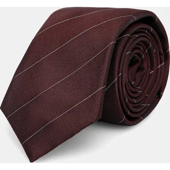 Kravata s hedvábím Calvin Klein vínová barva, CK2111E003 83X, vel. ONE SIZE