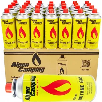 Plynová kartuše Alpen Camping 28x plynová kartuše butan do vařičů 400ml