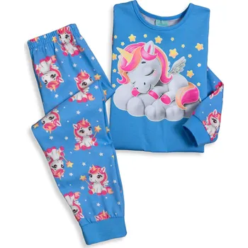 Dívčí pyžamo Dívčí pyžamo svítící ve tmě KYLY JEDNOROŽEC modré Velikost: 152